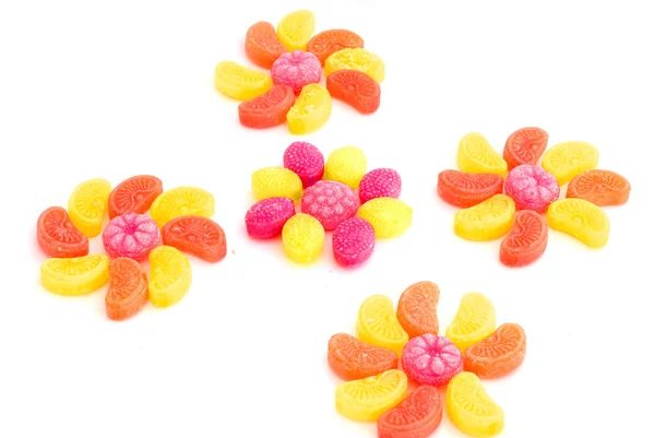 Colorful candies isolated — Stock Photo, Image