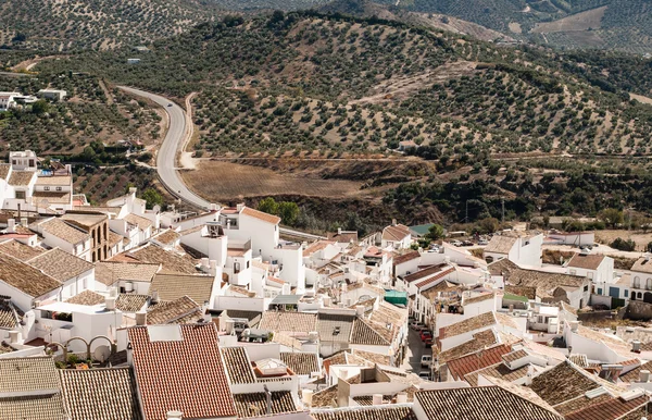 Villaggio bianco medievale — Foto Stock