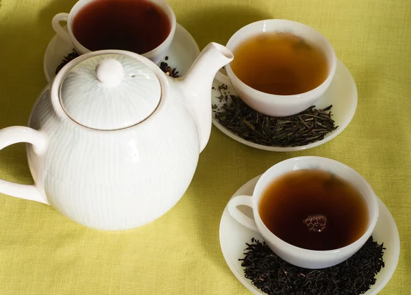Cups of varies of tea — Stock Photo, Image