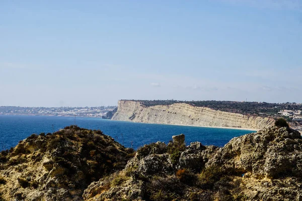 Klify Ocean Atlantycki Lagos Portugalia — Zdjęcie stockowe