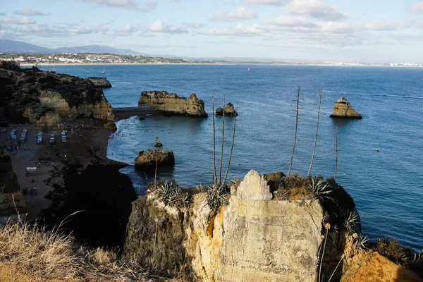 Cliffs Atlantic Ocean Lagos Portugal — Stock Photo, Image