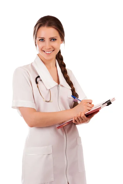 Retrato de un hermoso y elegante médico de éxito en uniforme azul Fotos De Stock Sin Royalties Gratis