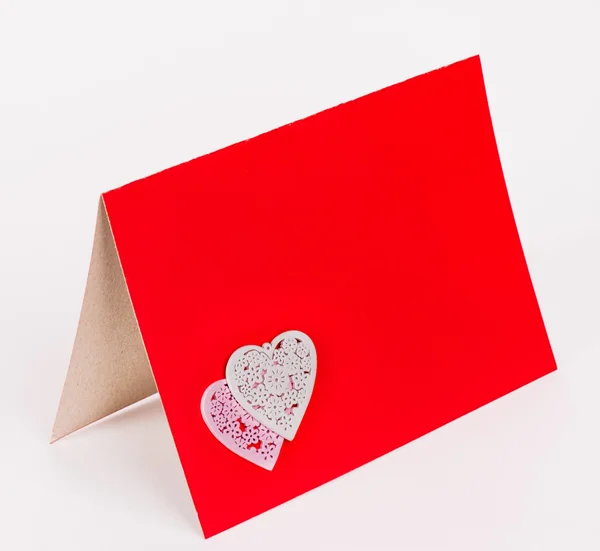 Roter Valentinstag Hintergrund mit Herz — Stockfoto