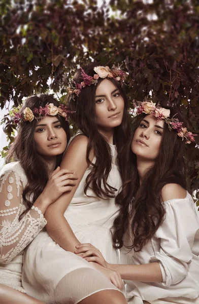 Triple retrato de belleza de las mujeres — Foto de Stock