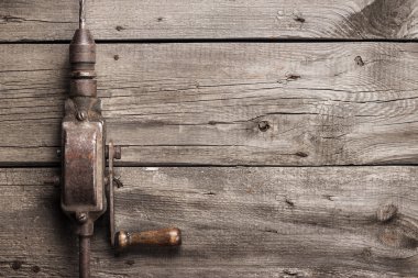 Retro el matkap ahşap tablo