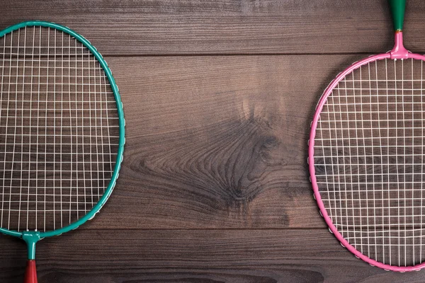 Old badminton rackets — Stock Photo, Image