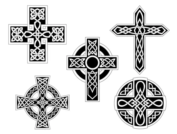 Conjunto de cruces celtas — Archivo Imágenes Vectoriales