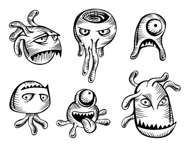 Scary monsters and mutants clipart