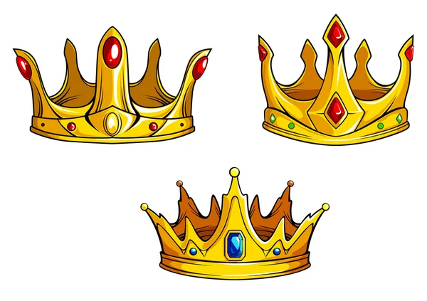 Royal crowns set — Stock Vector