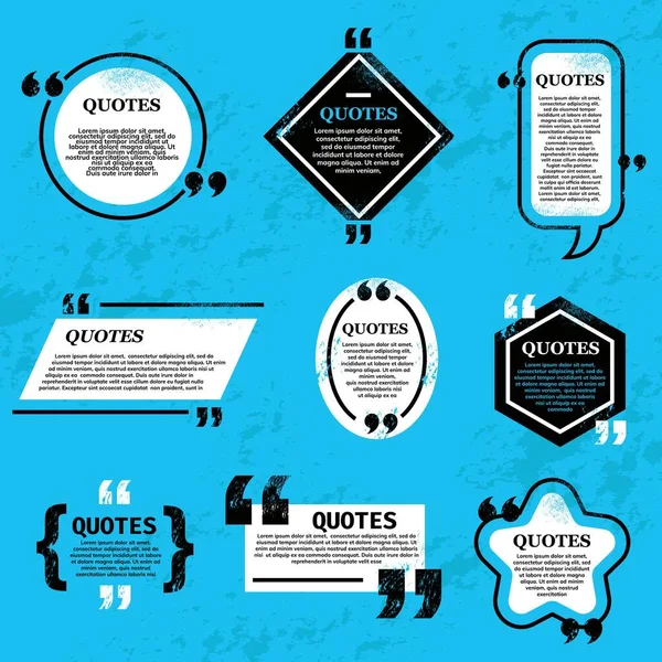 Quote Bubble Box Chat Message Comment Note Quote Icons Vector — Stock Vector