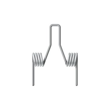 Torsiyon çift yay izole otomasyon parçası yedek araç parçası. Sıkıştırma, gerilim ve bükülme vektör yayı, dirençli metal tel parçası, esnek spiral element, sıkıştırılmış spiral
