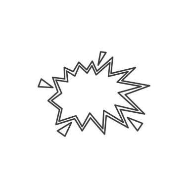 İzole edilmiş notlar için soyut patlama şekli bulutu. Vektör duyuru bilgi bulutu, elle çizilmiş diyalog ya da konuşma etiketi. Sohbet karalaması, diyalog iletişim işareti, sohbet notu