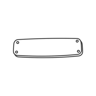 Yol işareti, metal tahta şablonu ve metin izole edilmiş yol rehberi ana hatları simgesi için boş yer. Vektör metal yol işareti, gösterge direği, konum tabelası karalama tarzı kenar, boş reklam panosu