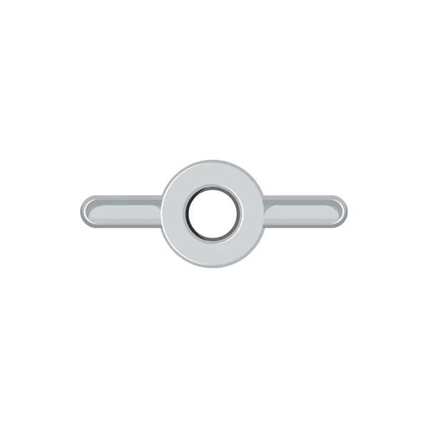 Verbindungsplatte Schraubloch Isolierter Stecker Realistisches Symbol Vektor Stahl Verbindungsplatte Mit — Stockvektor