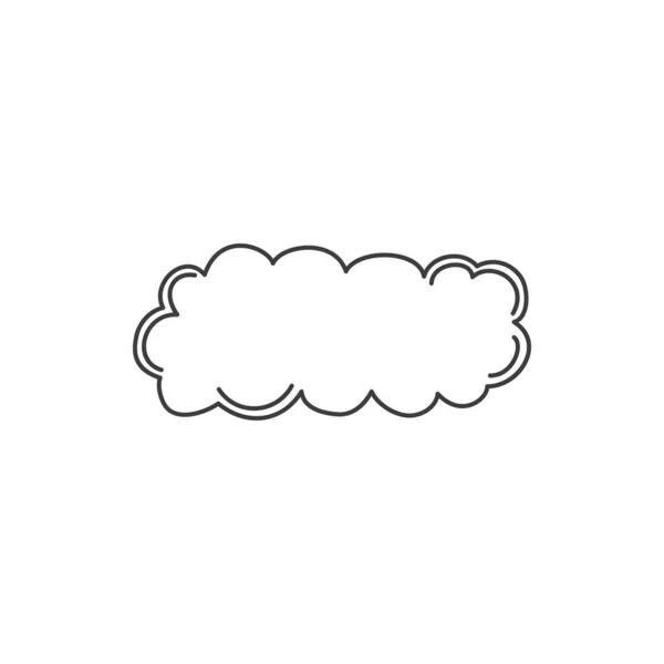 Abstract Cloud Notes Isolated Outline Icon Vector Talk Chat Doodle — Stock Vector