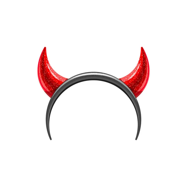 Diabo Chifres Monstro Halloween Assustador Headband Isolado Partido Acessório Faixa — Vetor de Stock