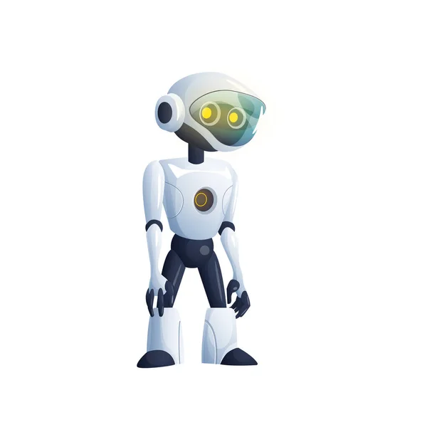 Űrrobot Humanoid Sci Gép Idegen Futurisztikus Droid Automatizálás Elszigetelt Rajzfilm — Stock Vector