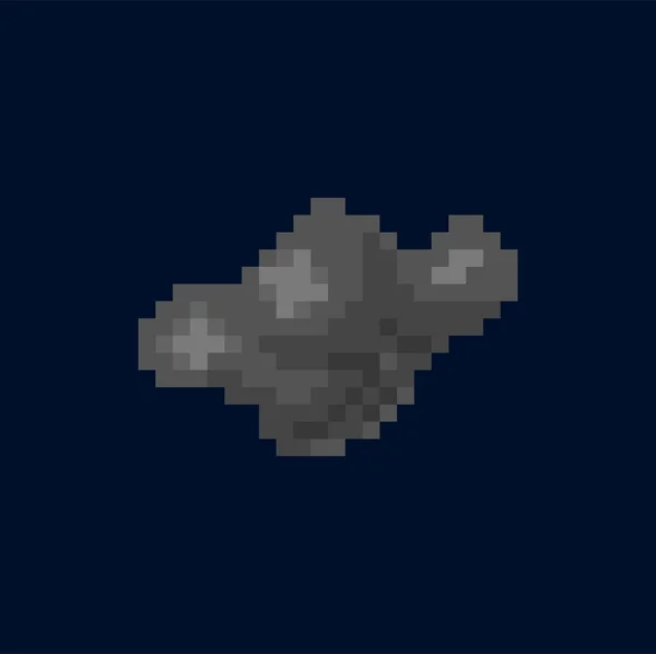 Pixel Jogo Asteroide Meteoro Corpo Celestial Meteoroide Isolado Pixel Arte Vetores De Bancos De Imagens