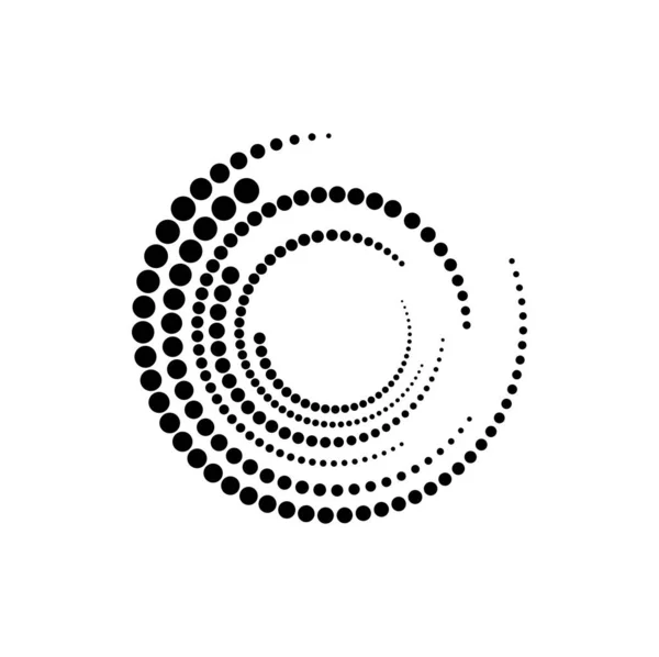 コミックサークル 黒と白の色で点線の国境のハーフフレームサークル 点と点のベクトル漫画サークルは 半音の背景を発見した スクリーントーンセミトーンランダムな創造的なラウンドフレーム ロイヤリティフリーストックベクター