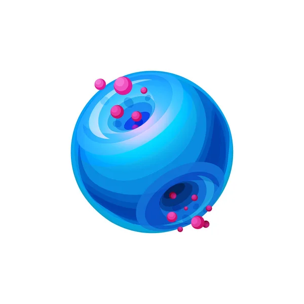 Fantasia Planeta Água Aqua Líquido Azul Mutogênio Célula Vida Espaço Ilustração De Stock