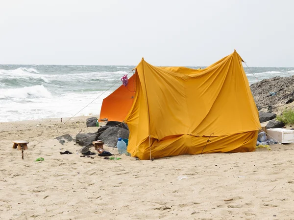 Tempestade em uma praia — Fotografia de Stock