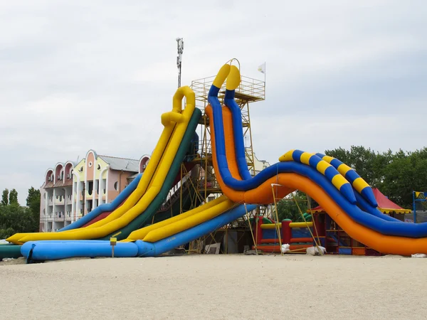 Inflatable aquapark — Stock Photo, Image