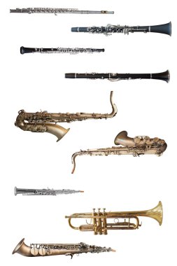 Wind instruments clipart