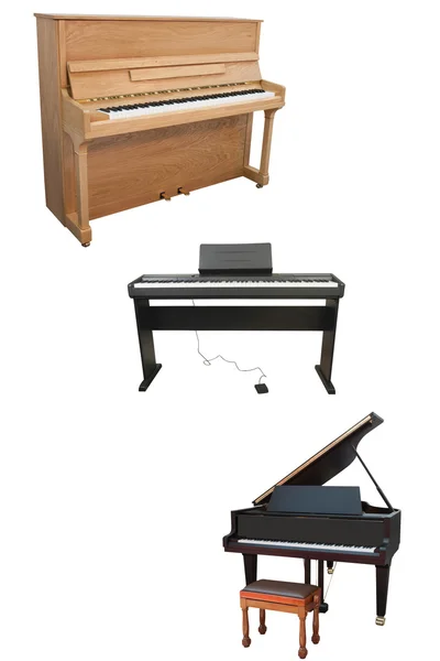 Piyano farklı pozisyonlarda görüntü — Stok fotoğraf