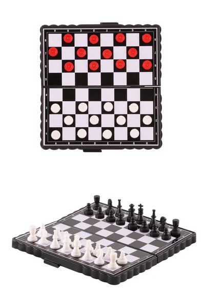 Draughts and chess — Stock Photo, Image
