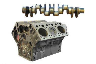 Camshaft and cylinder block clipart