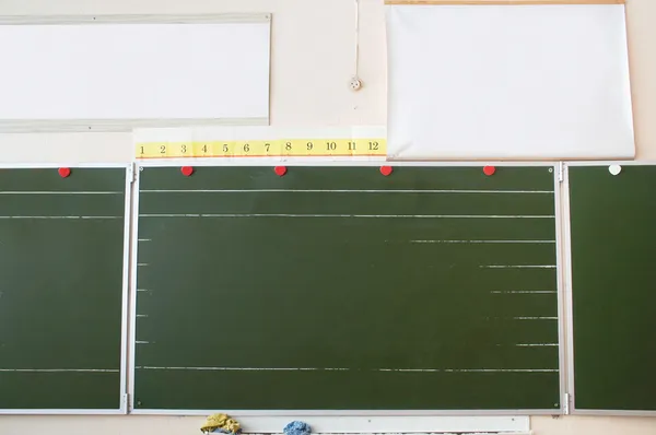 Schoolbord in een klaslokaal — Stockfoto