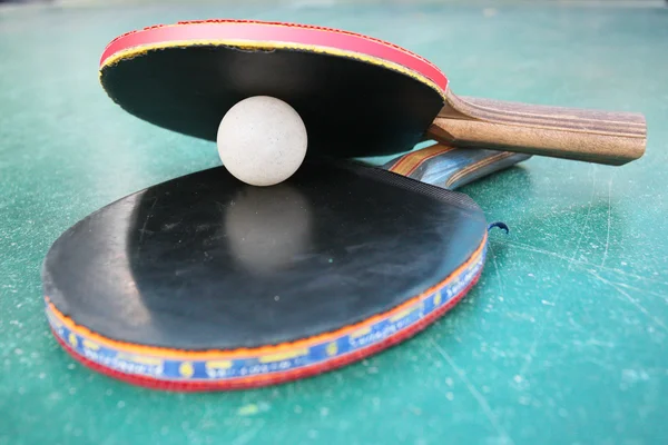 Rackets and ball — Stock Photo, Image