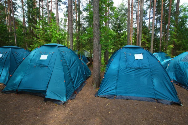 Acampamento turístico — Fotografia de Stock