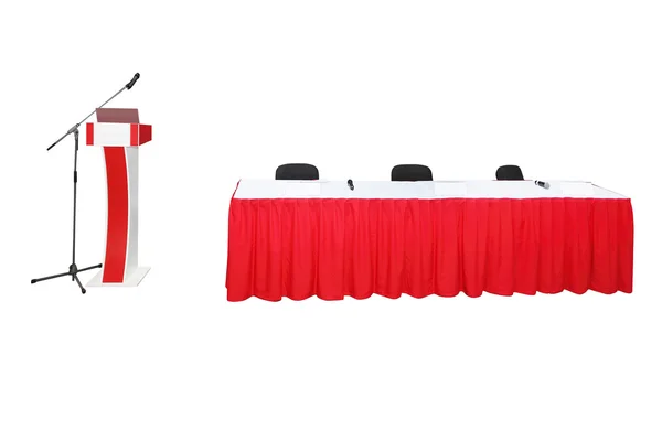 Rostrum en presidium tabel — Stockfoto