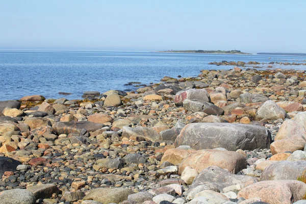 Paisaje con la imagen de la playa del Mar Blanco — Foto de Stock