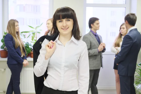 Vrouw in office — Stockfoto