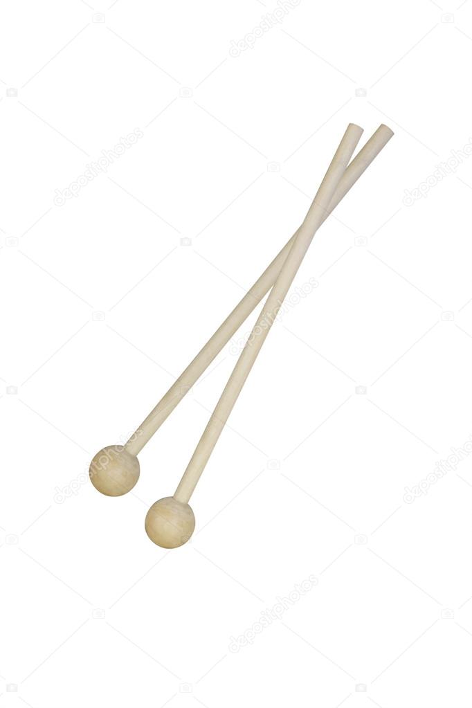 Pair of wooden drumsticks