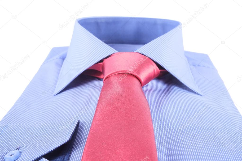 Necktie on a shirt