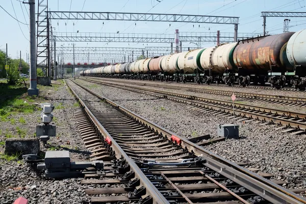 Weergave van de railroad tracks — Stockfoto