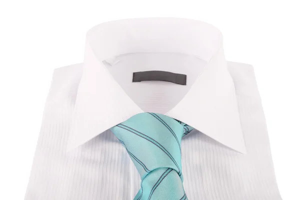 Stropdas op witte shirt — Stockfoto