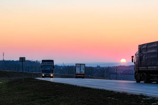 Región Tula Rusia Noviembre 2021 Tráfico Autopista Rostov Región Tula —  Fotos de Stock