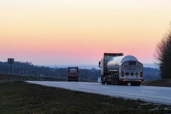 Región Tula Rusia Noviembre 2021 Tráfico Autopista Rostov Región Tula —  Fotos de Stock