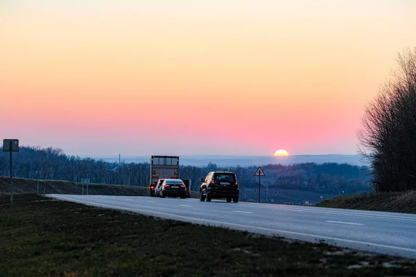 Region Tula Russland November 2021 Verkehr Auf Der Autobahn Rostow — Stockfoto