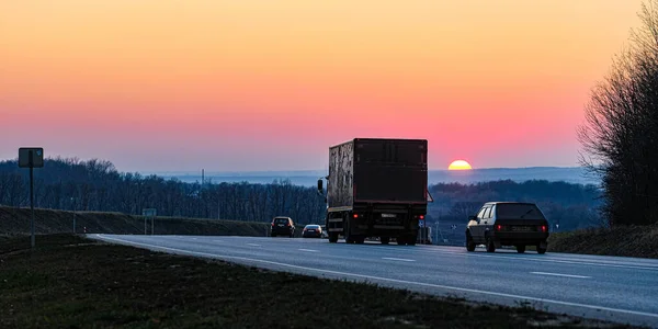Region Tula Russland November 2021 Verkehr Auf Der Autobahn Rostow — Stockfoto