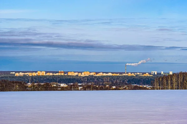 Winter Landscape Panorama Serpuhov City Russia — Stock fotografie