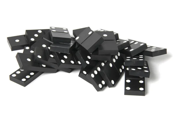 Black dominoes — Stock Photo, Image
