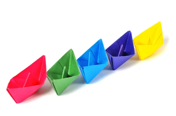 Origami schepen — Stockfoto