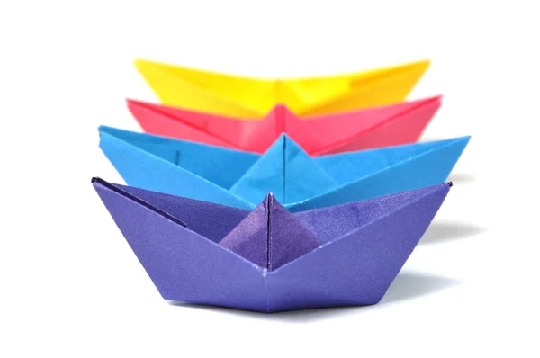 Корабли Оригами — стоковое фото