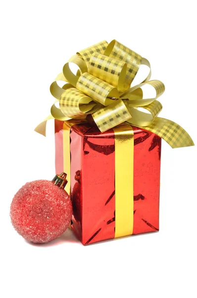 Gift with ball — Stock Photo, Image