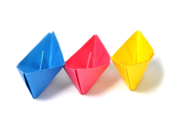 折纸船 — 图库照片